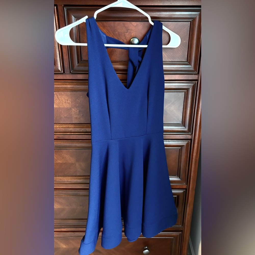 B Darlin Royal Blue Backless Dress